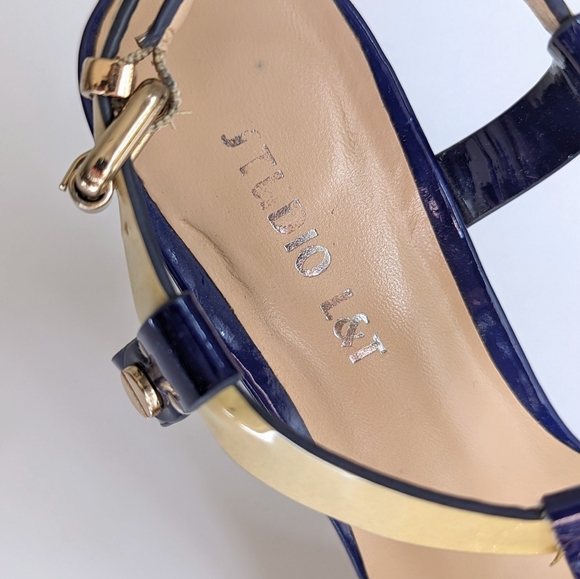 Studio L&T Patent Strappy Block Heel Sandals - Picture 9 of 11
